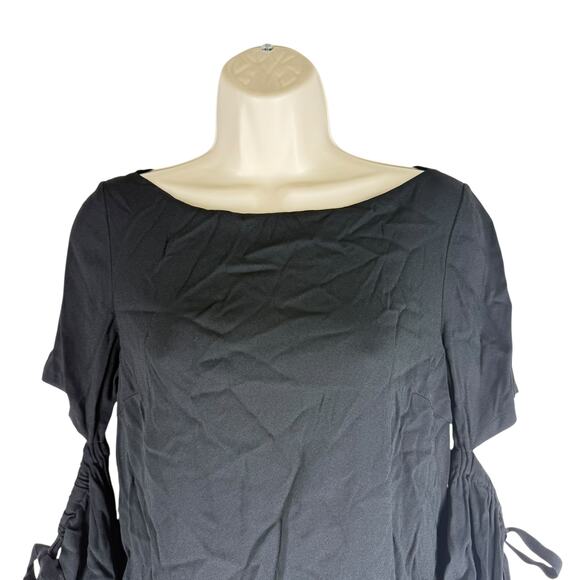 Club Monaco Sandrella Flare Bow Split Bow Sleeve Top Black Size S - Picture 3 of 7